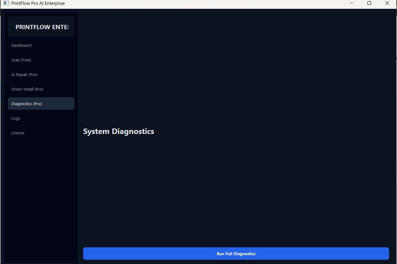 Print Flow Software Interface